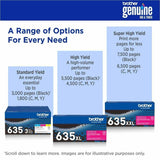 Brother TN635XXLY Original Super High Yield Laser Toner Cartridge, Yellow, 6,500 pages (BRTTN635XXLY) Each