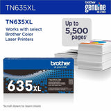 Brother TN-635XL Original High Yield Laser Toner Cartridge, 5500 pages, Black (BRTTN635XLBK) Each