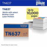 Brother TN637Y Original Ultra High Yield Laser Toner Cartridge, Yellow, 10,000 pages (BRTTN637Y) Each
