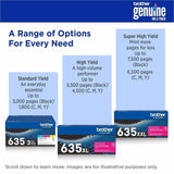 Brother Original Super High Yield Laser Toner Cartridge, Black, 7,500 pages (BRTTN635XXLBK) Each