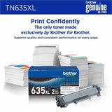 Brother TN635XL2PK Original High Yield Laser Toner Cartridge, Black, Twin-pack, 11000 pages, 2/Pack (BRTTN635XL2PK) Pack of 2