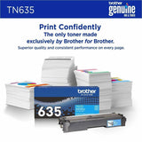 Brother TN635C Original Standard Yield Laser Toner Cartridge, 1800 pages, Cyan (BRTTN635C) Each