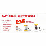 Glad Medium Drawstring Trash Bags with Clorox, Lemon Fresh Bleach, 8 gal, 26/Box, 6/Carton (CLO79316CT) Case of 600