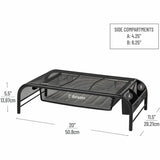 Mind Reader Monitor Stand and Organizer, 5.50" x 20" x 11.50", Black, Desktop, Metal Mesh, Rubber (EMSMESHMONSTA) Each