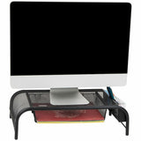 Mind Reader Monitor Stand and Organizer, 5.50" x 20" x 11.50", Black, Desktop, Metal Mesh, Rubber (EMSMESHMONSTA) Each