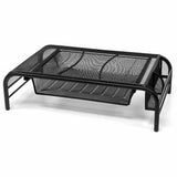 Mind Reader Monitor Stand and Organizer, 5.50" x 20" x 11.50", Black, Desktop, Metal Mesh, Rubber (EMSMESHMONSTA) Each