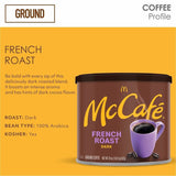 McCafe Ground, Can French Roast Ground Coffee, French/Dark, Kosher, 6/Carton (GMT7831) Case of 6