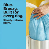 Glad OdorShield Drawstring Trash Bags, Febreze Beachside Breeze, 4 gal, 80/Box, 30/Carton (CLO79155CT) Case of 30
