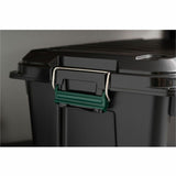 Remington Heavy-Duty Storage Container, External Dimensions: 30" x 16" x 15.3", 75 lb, Black, Green (IRS296005) Each