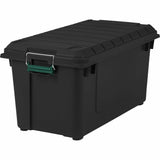 Remington Heavy-Duty Storage Container, External Dimensions: 30" x 16" x 15.3", 75 lb, Black, Green (IRS296005) Each