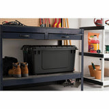 Remington Heavy-Duty Storage Container, External Dimensions: 30" x 16" x 15.3", 75 lb, Black, Green (IRS296005) Each