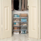 IRIS 6QT Non-Latching Box, External Dimensions: 14.3" x 8.3" x 4.9", Clear, 1.50 gal, Lid Closure (IRS100145) Each