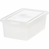 IRIS 6QT Non-Latching Box, External Dimensions: 14.3" x 8.3" x 4.9", Clear, 1.50 gal, Lid Closure (IRS100145) Each