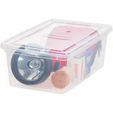 IRIS 6QT Non-Latching Box, External Dimensions: 14.3" x 8.3" x 4.9", Clear, 1.50 gal, Lid Closure (IRS100145) Each