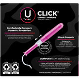 U by Kotex Click Compact Tampons, Regular, 16/Pack, 8/Carton (KCC53445CT) Case of 8