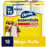 Charmin Essentials Strong Mega, 1 Ply, Mega, White, 18/Carton (PGC04522) Case of 18