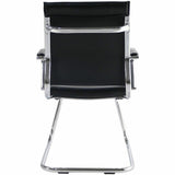 Lorell Tempo Modern Leather Guest Chair, Black (LLR63222) Each