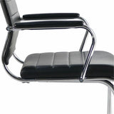 Lorell Tempo Modern Leather Guest Chair, Black (LLR63222) Each