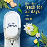 Febreze FadeDefy PLUG Air Freshener, 2.63 oz, Ocean, 50 Day, Odor Neutralizer, 3/Pack (PGC13835) Pack of 3