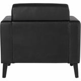 Lorell Clarke Series Club Chair with Antimicrobial Upholstery and Power, Black (LLR86952) Each