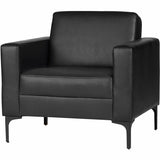 Lorell Clarke Series Club Chair with Antimicrobial Upholstery and Power, Black (LLR86952) Each