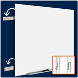 Quartet InvisaMount Anti-Glare Dry-Erase Board, 48" (4 ft) Width x 36" (3 ft) Height, White Glass Surface, Magnetic (QRTQ14735F01IMW) Each