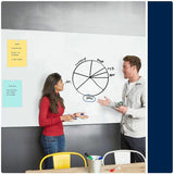Quartet InvisaMount Anti-Glare Dry-Erase Board, 96" (8 ft) Width x 48" (4 ft) Height, White Glass Surface, Magnetic (QRTQ19648F03IMW) Each
