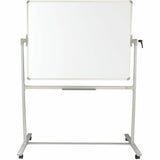 Quartet Nano-Clean 2-Sided Magnetic DryErase Easel, 48" (4 ft) Width x 36" (3 ft) Height, White Surface, Silver Frame (QRT284836A01R) Each