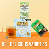 Twinings Pure Peppermint Tea Herbal Tea, Caffeine-free, Organic, 20/Box (TWGF06337) Box of 20
