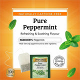 Twinings Pure Peppermint Tea Herbal Tea, Caffeine-free, Organic, 20/Box (TWGF06337) Box of 20