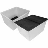 Storex Nesting File Totes, 22.7" x 18.3" x 12.9", 60 lb, Clear, Black, 16 gal, 4/Carton (STX00900U04CCT) Case of 4