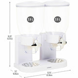 Mind Reader Double Cereal Dispenser, White, Food, Food Storage, Storing (EMSCEREALD2WHT) Each