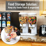 Mind Reader Double Cereal Dispenser, White, Food, Food Storage, Storing (EMSCEREALD2WHT) Each