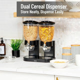 Mind Reader Double Cereal Dispenser, Black, Food, Food Storage, Storing (EMSCEREALD2BLK) Each
