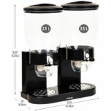 Mind Reader Double Cereal Dispenser, Black, Food, Food Storage, Storing (EMSCEREALD2BLK) Each