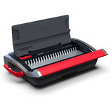 GBC CB15 CombBind Punch/Bind Machine, 3.5" x 18.1" x 11.5", Black, Red, 150 Sheet(s) Bind, 15 Punch (GBC200023) Each