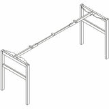 Lorell Table Base, Powder Coated H-shaped, Silver Base, 28.50" Height x 71.60" Width x 23.20" Depth (LLR16283) Each