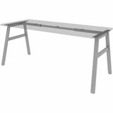 Lorell Table Base, Powder Coated A-shaped, Silver Base, 28.50" Height x 71.60" Width x 29.10" Depth (LLR16290) Each