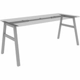 Lorell Table Base, Powder Coated A-shaped, Silver Base, 28.50" Height x 71.60" Width x 29.10" Depth (LLR16290) Each