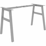 Lorell Table Base, Powder Coated A-shaped, Silver Base, 28.50" Height x 71.60" Width x 23.20" Depth (LLR16289) Each