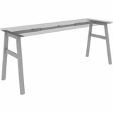 Lorell Table Base, Powder Coated A-shaped, Silver Base, 28.50" Height x 71.60" Width x 23.20" Depth (LLR16289) Each