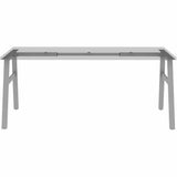 Lorell Table Base, Powder Coated A-shaped, Silver Base, 28.50" Height x 71.60" Width x 23.20" Depth (LLR16289) Each