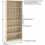 Lorell Sturdy 6-Shelf Bookcase, Modern Elm (LLR66344) Each
