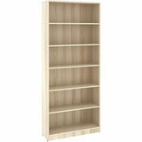 Lorell Sturdy 6-Shelf Bookcase, Modern Elm (LLR66344) Each