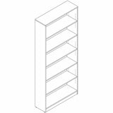 Lorell Sturdy 6-Shelf Bookcase, Modern Elm (LLR66344) Each