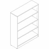 Lorell Sturdy 4-Shelf Bookcase, Modern Elm (LLR66341) Each