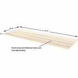 Lorell Multi-Purpose Tabletop, Laminated Rectangle Top, 24" w x 72" d x 1" Thickness, 1" h, Modern Elm (LLR66351) Each