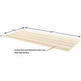 Lorell Multi-Purpose Tabletop, Laminated Rectangle Top, 30" w x 66" d x 1" Thickness, 1" h, Modern Elm (LLR66352) Each
