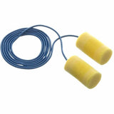 E-A-R Classic Earplugs, Yellow, Blue, Large, 33, Noise, Ear, Moisture Protection, Cord Closure, Stainless Steel, Foam, 200/Box (MMM3114101) Box of 200