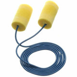 E-A-R Classic Earplugs, Yellow, Blue, Large, 33, Noise, Ear, Moisture Protection, Cord Closure, Stainless Steel, Foam, 200/Box (MMM3114101) Box of 200